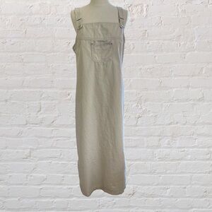 Light khaki overall maxi dress that is so BOHO from New York & Company